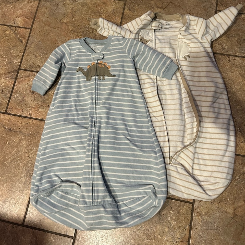 Carter's Blue and Cream Sleep Sacks